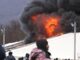 Refugee Camp in Bosnia was on Fire, Black Smoke Soared refugee camp on fire in bosnia