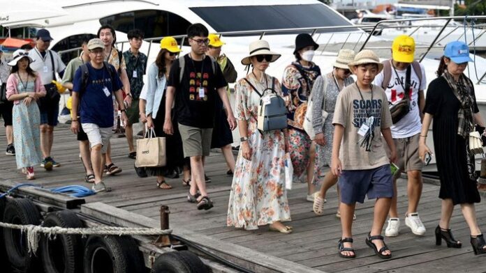 Chinese tourists in Bali